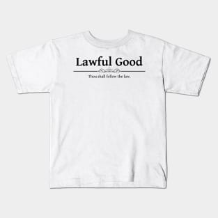 Lawful Good DND 5e RPG Alignment Role Playing Kids T-Shirt